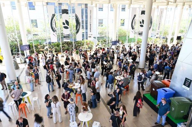 The conference lobby